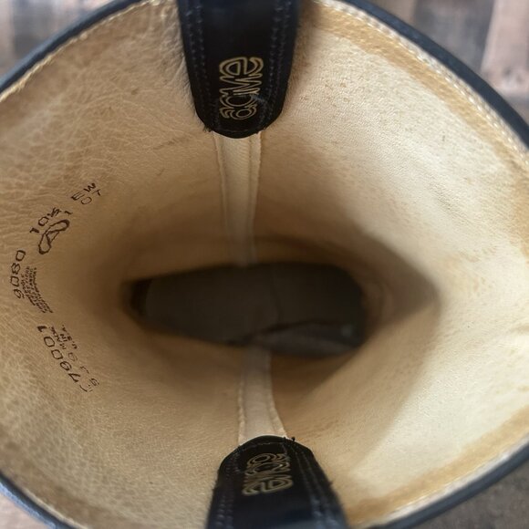 Acme Vintage Black Oil Resistant Western Cowboy Boots Mens 10.5 EW - Picture 9 of 12